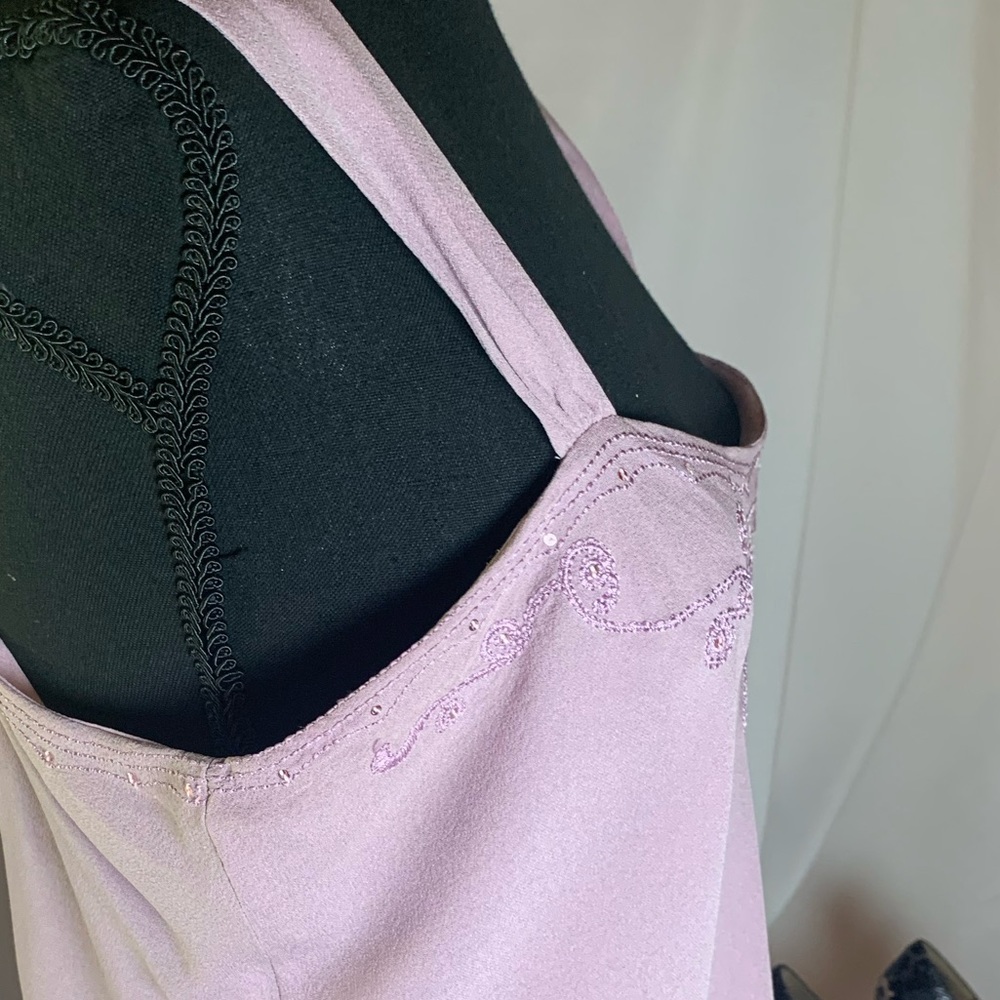 Jones New York Cami-style top -silk-lavender-size 12 - Picture 7 of 14